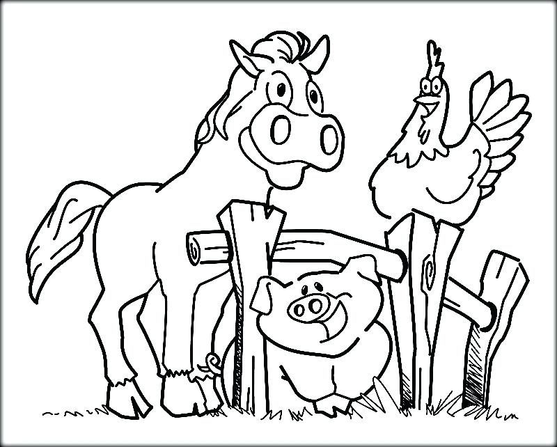800x642 Farm Coloring Pages Farm Animals Coloring Pages For Kids Printable