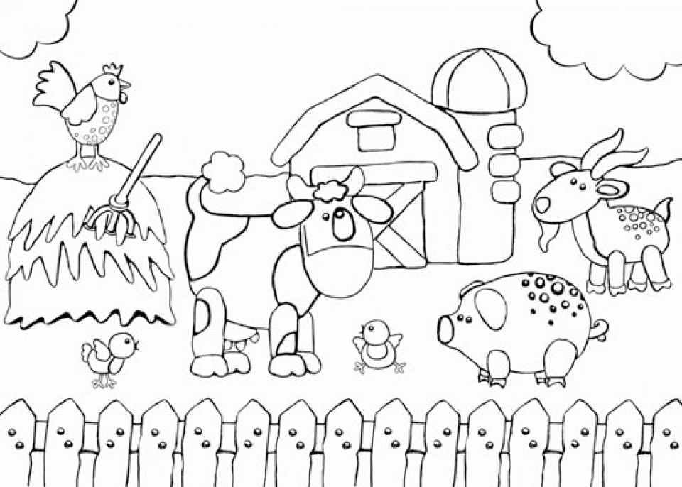 960x686 Get This Free Farm Coloring Pages F5w4w !