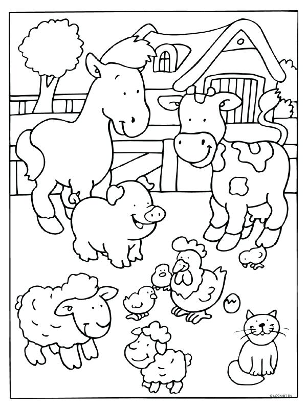 600x800 Farm Coloring Pages Animal Page Best Ideas On Preschool Free Baby