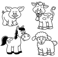 236x235 Farm Animal Coloring Pages Free Printable, Farming And Animal
