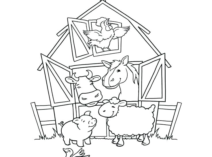 736x548 Coloring Pages Of Houses Farm House Coloring Pages Free Printable