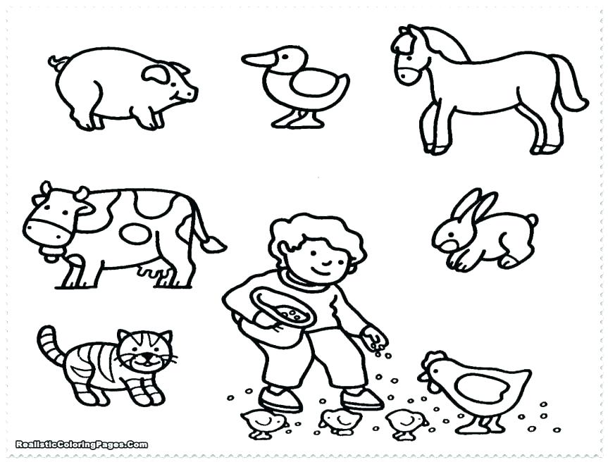 863x656 Animal Coloring Pages For Preschoolers Free Animal Coloring Farm
