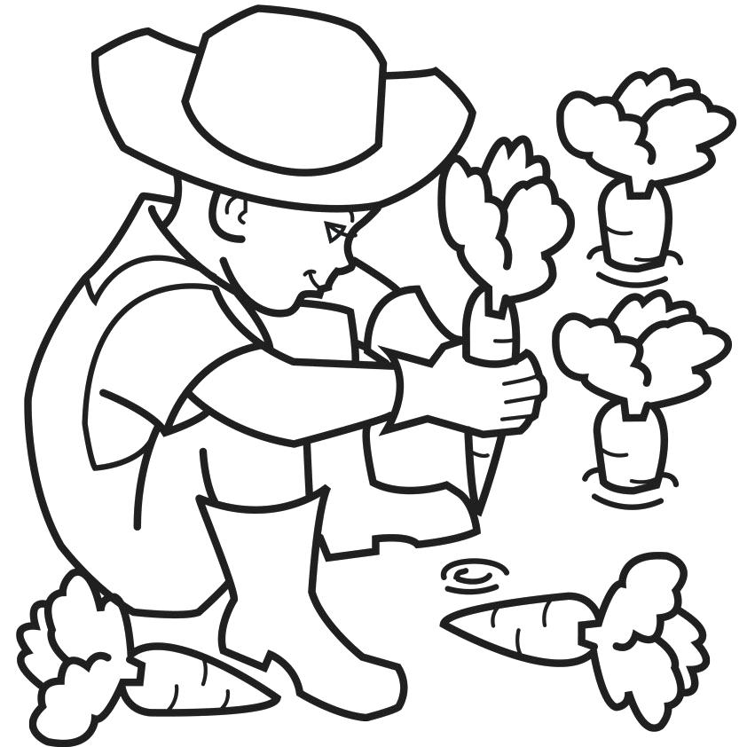 842x842 Farm Coloring Pages Boy Farmer Colouring Pages Farm Coloring Pages