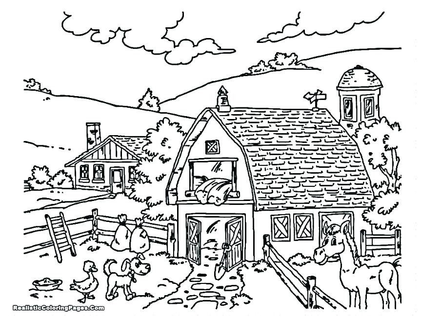 863x656 Farm Coloring Pages Farm Tractor Coloring Pages Free Printable
