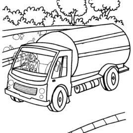 268x268 Farm Equipment Coloring Pages Printable Farm Milk Truck Coloring