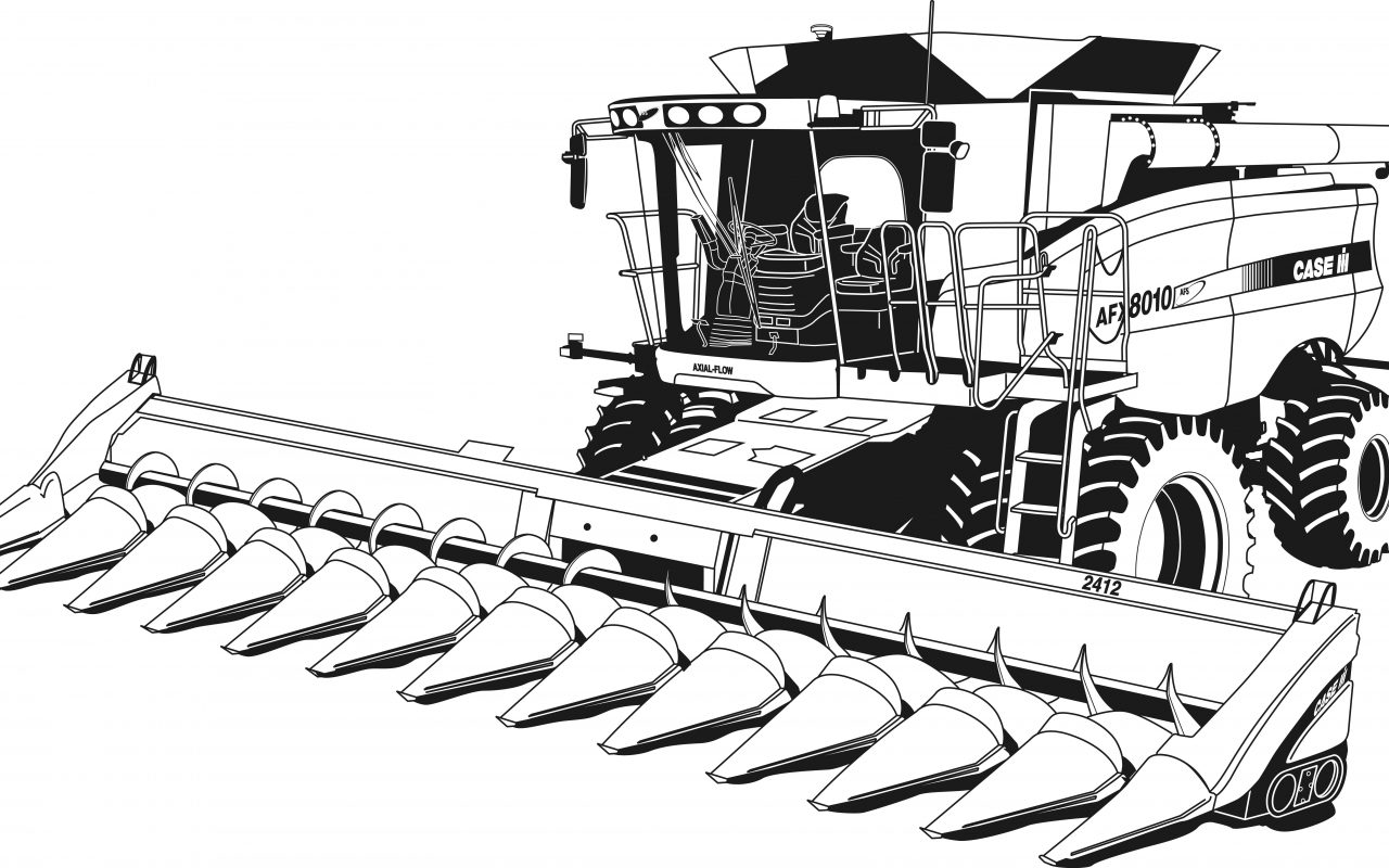 1280x800 John Deere Tractor Coloring Page Of Farm Equipment