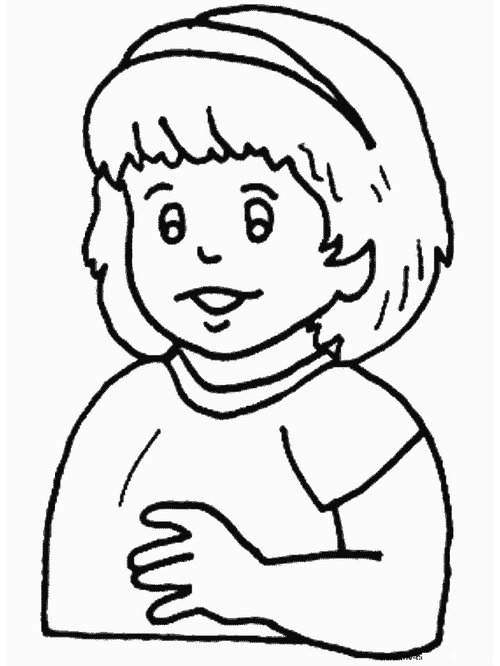 500x666 Cute Girl Coloring Pages For Kids Gtgt Disney Coloring Pages