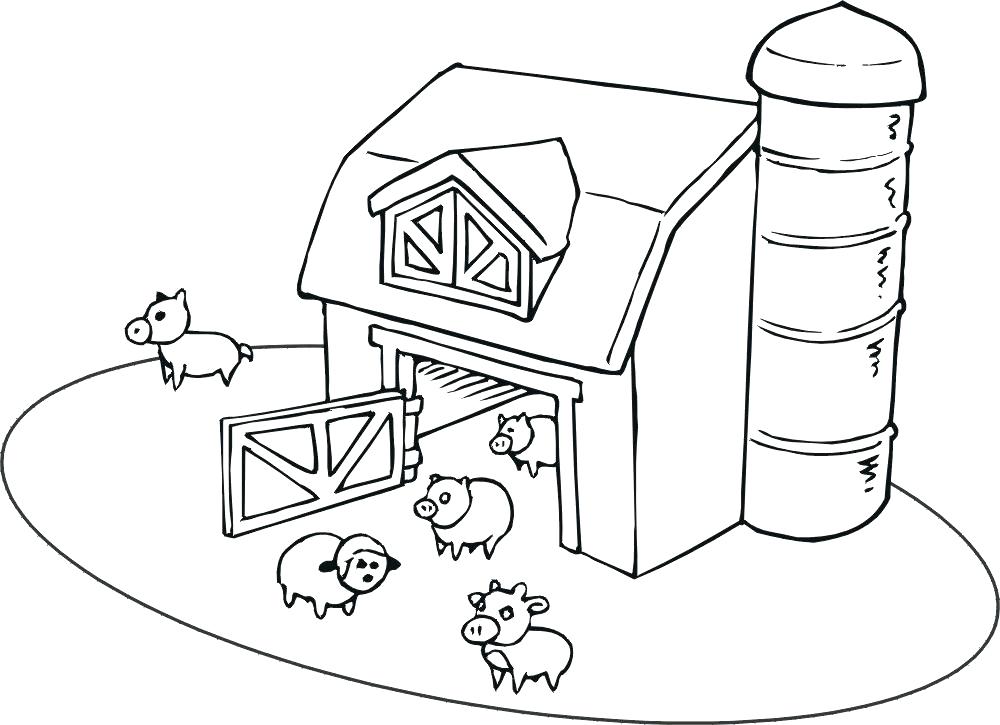 1000x725 Coloring Pages Of Houses Coloring Pages House Farm House Coloring