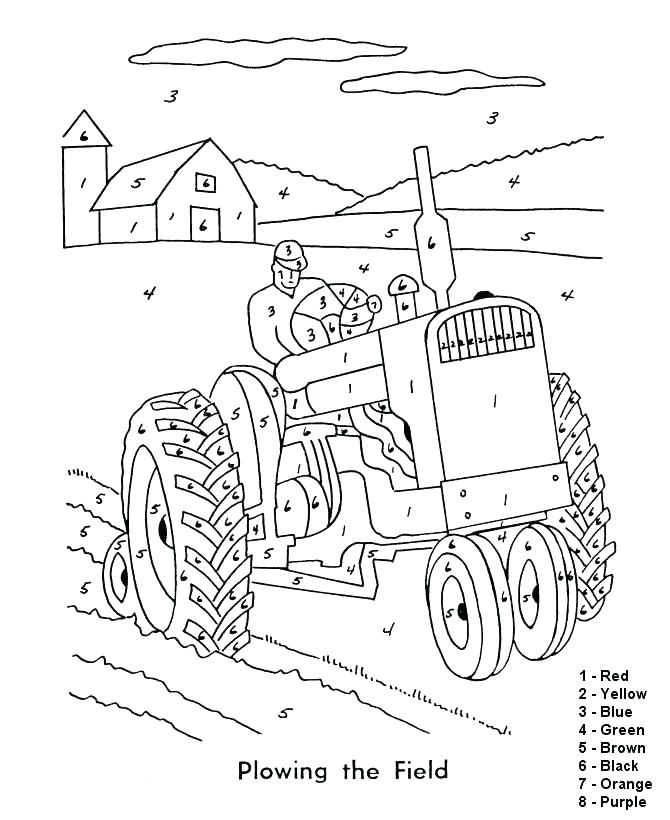 Farm Tractor Coloring Pages