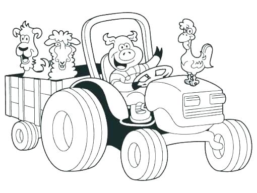 510x383 Coloring Pages Of Tractors Tractor Coloring Pages Coloring Pages