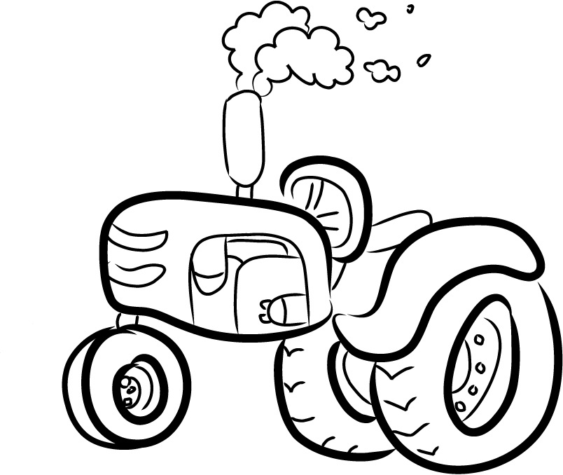 804x678 Coloring Pages Of A Farmall Tractor Cartoon