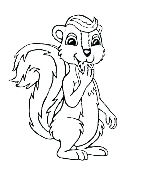 600x743 Skunk Coloring Pages