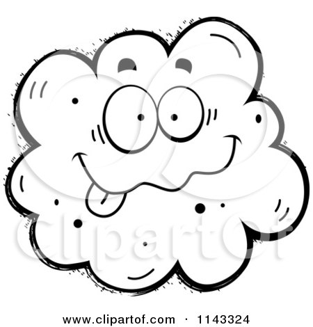 450x470 Cartoon Clipart Of A Black And White Goofy Fart Character