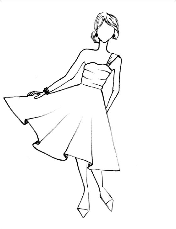 Fashion Clothes Coloring Pages