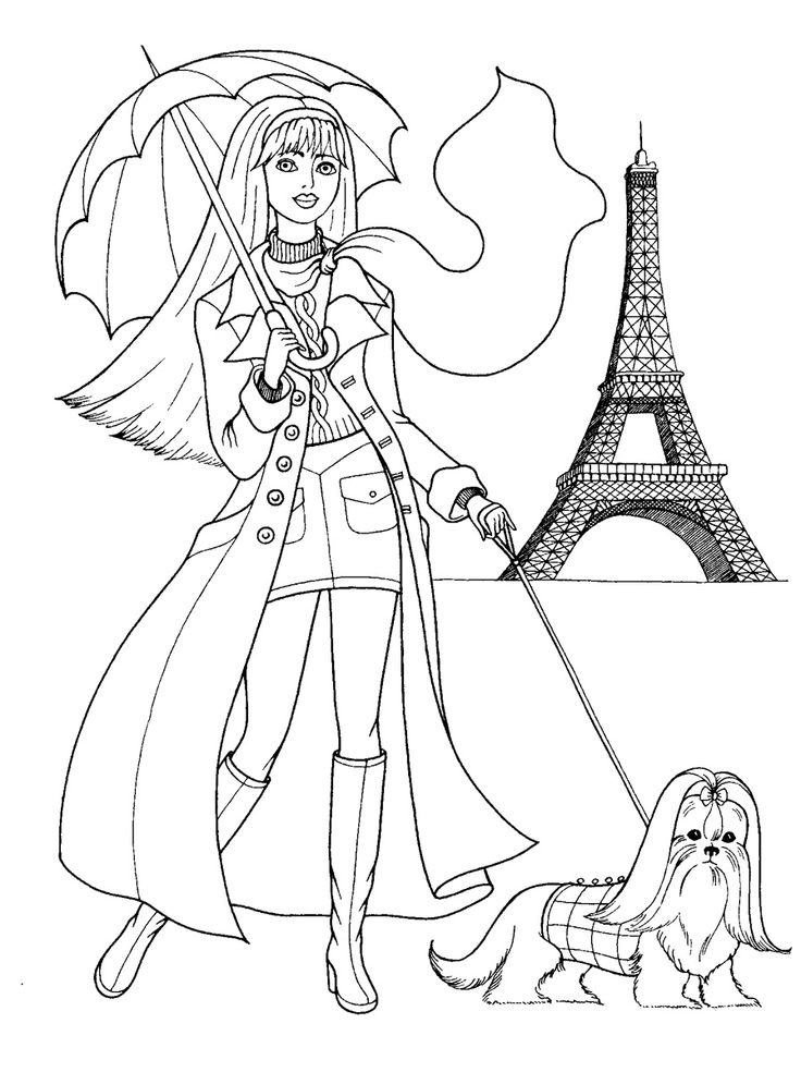 736x984 Fashion Coloring Pages