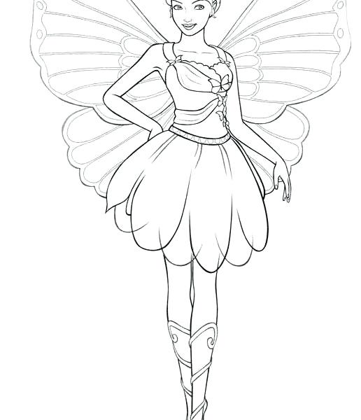 516x600 Barbie Coloring Pages Fairy Barbie Coloring Pages Girls Coloring