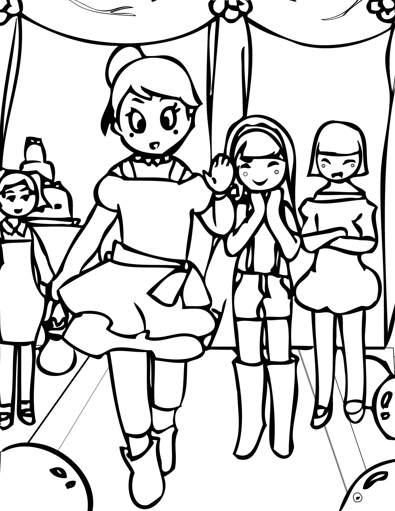 1275x1650 Fashion Show Coloring Page