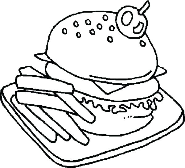 600x544 Junk Food Coloring Pages Fast Food Coloring Pages Pictures Food