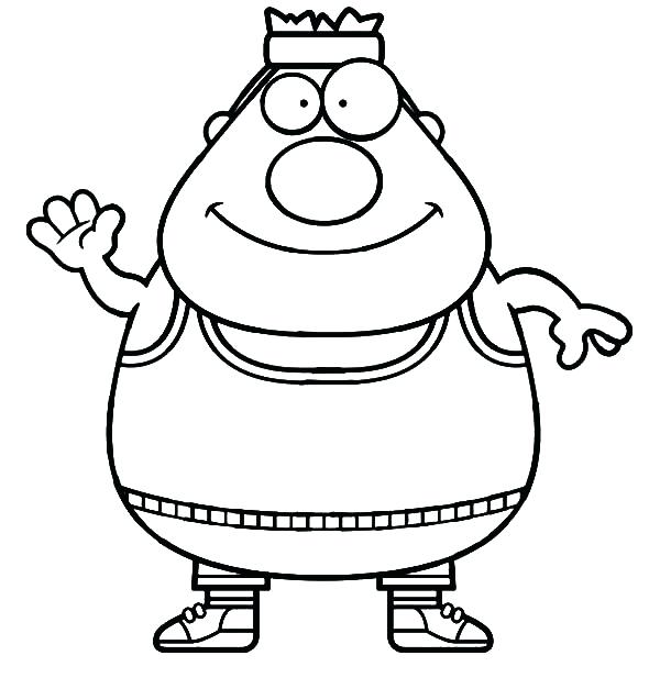 600x627 Coloring Picture Of A Boy Fat Boy Going To Workout Coloring Pages