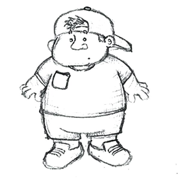 600x598 Boy And Girl Face Coloring Page Fat Boy Coloring Pages Fat Boy