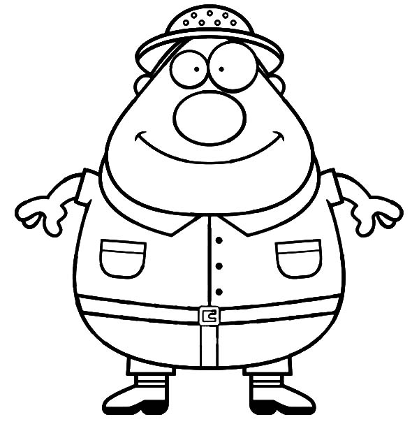 600x627 Fat Boy Wear Safari Coloring Pages