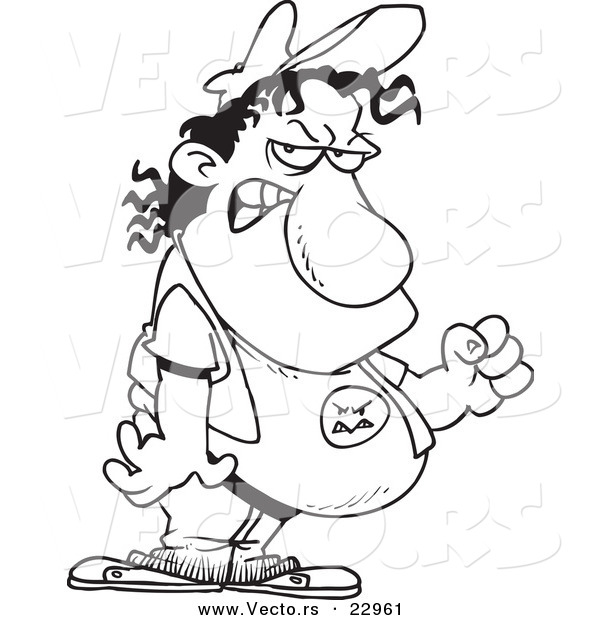 600x620 Vector Of A Cartoon Fat Man With A Problem