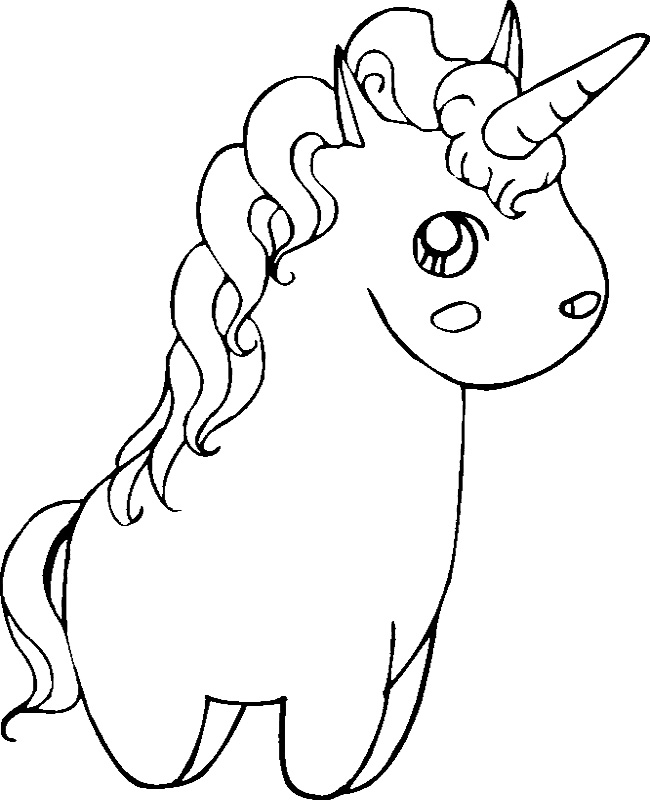 650x800 Fat Cute Unicorn Coloring Pages