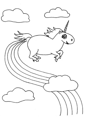 306x400 Cute Unicorn Coloring Pages
