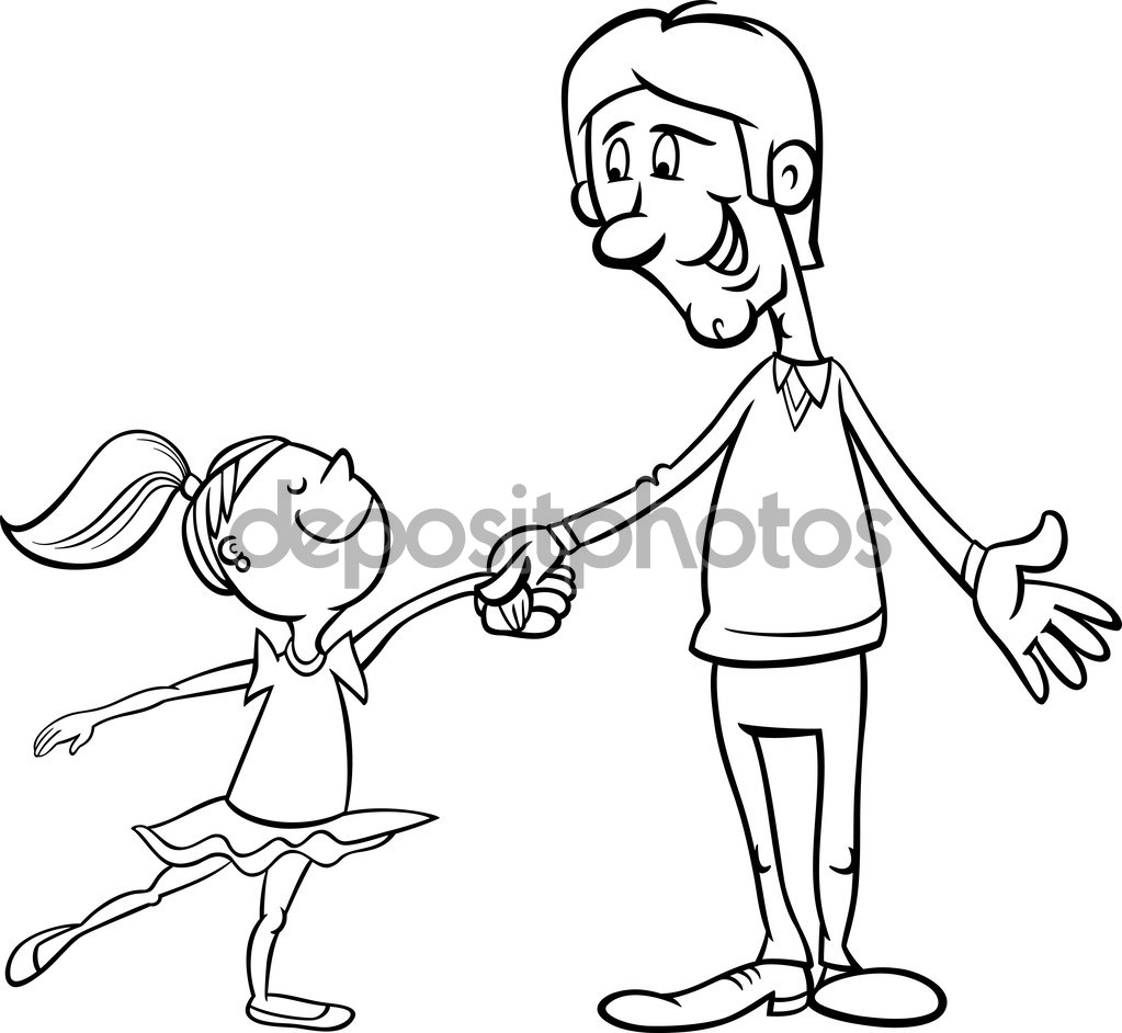 1023x942 Father And Daughter Coloring Pages Within