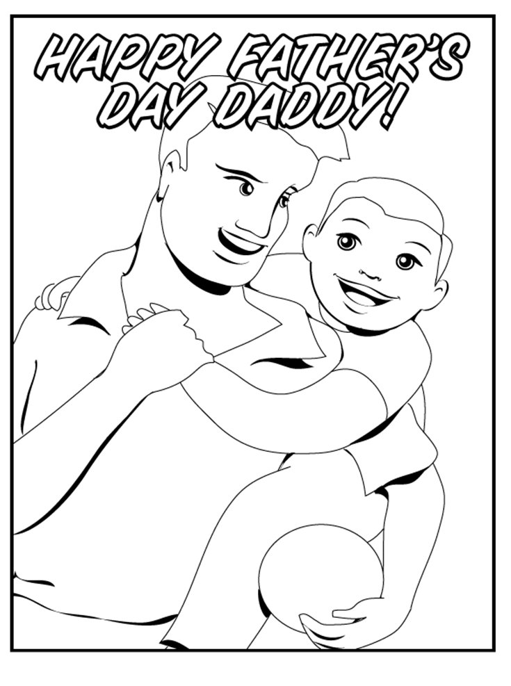 735x987 Coloring Amp Activity Pages Happy Father's Day Daddy! From Son