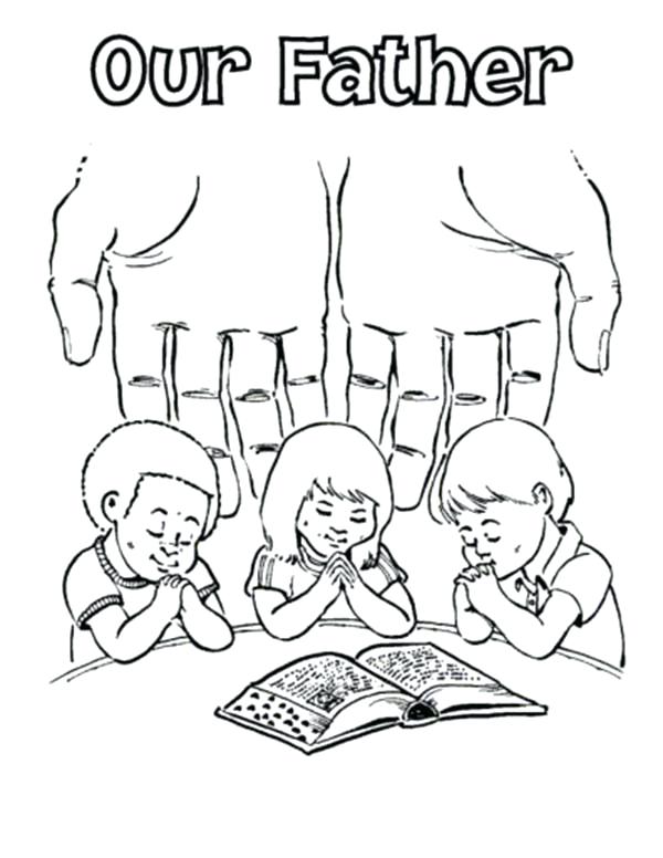 600x776 Our Father Coloring Page Lords Prayer For Kids 1 Ebestbuyvn.co