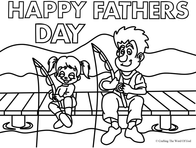 800x605 Happy Father's Day Coloring Pages Fishing