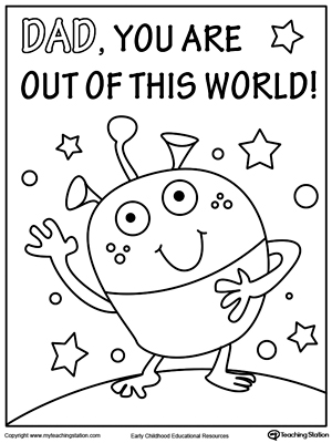 300x400 Father's Day Card. You Are Out Of This World!