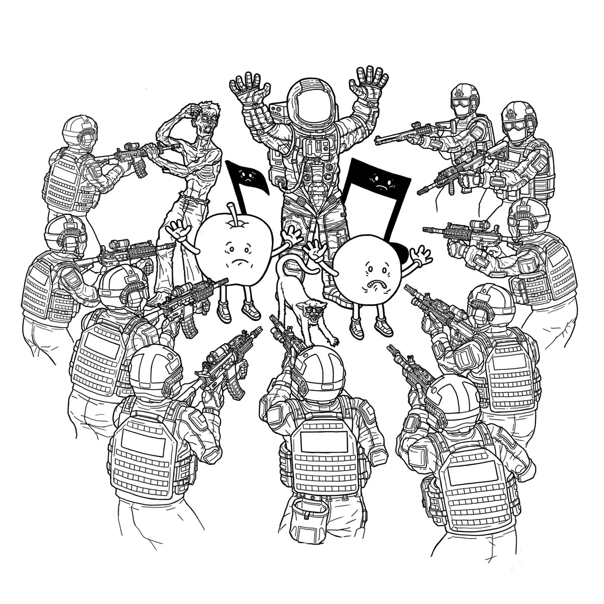1200x1200 Pioneering Swat Team Coloring Pages Drawing