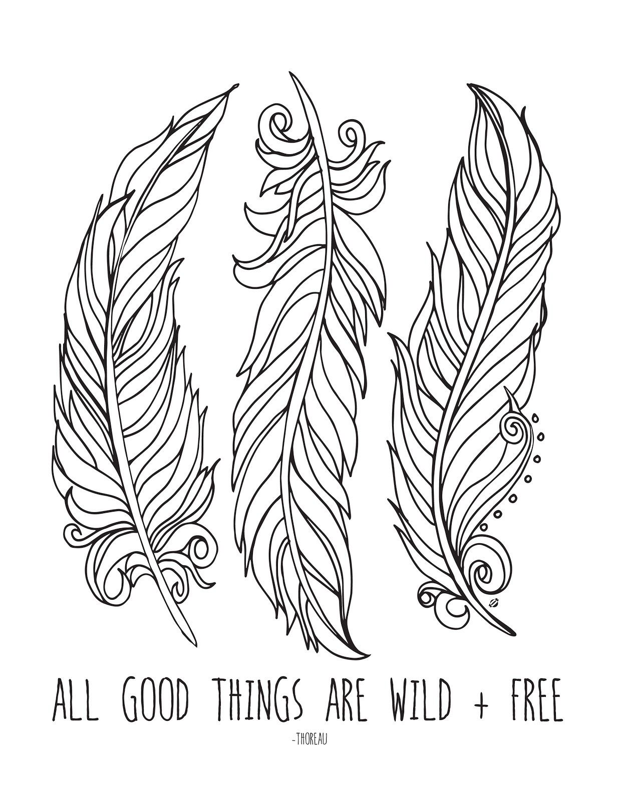 1236x1600 Feather Coloring Pages 7