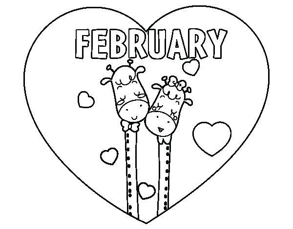 600x470 February Coloring Page Coloring Pages Coloring Page February