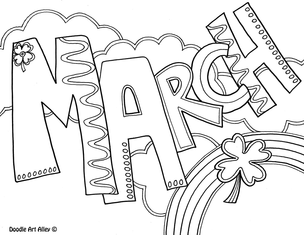 1035x800 February Coloring Pages