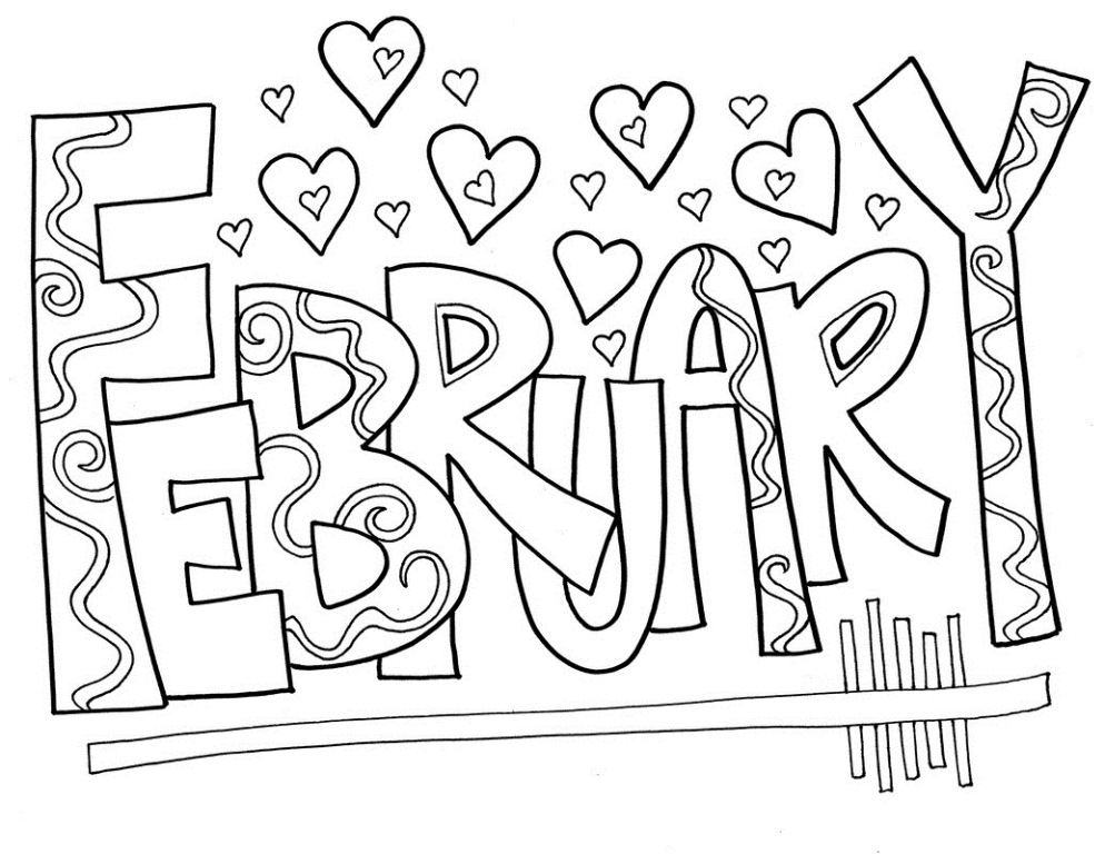 994x768 February Coloring Pages Printable For Kids