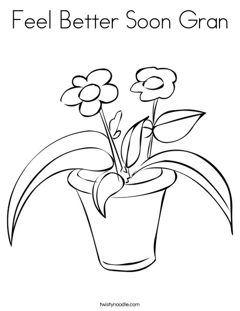 468x605 Feel Better Soon Gran Coloring Page