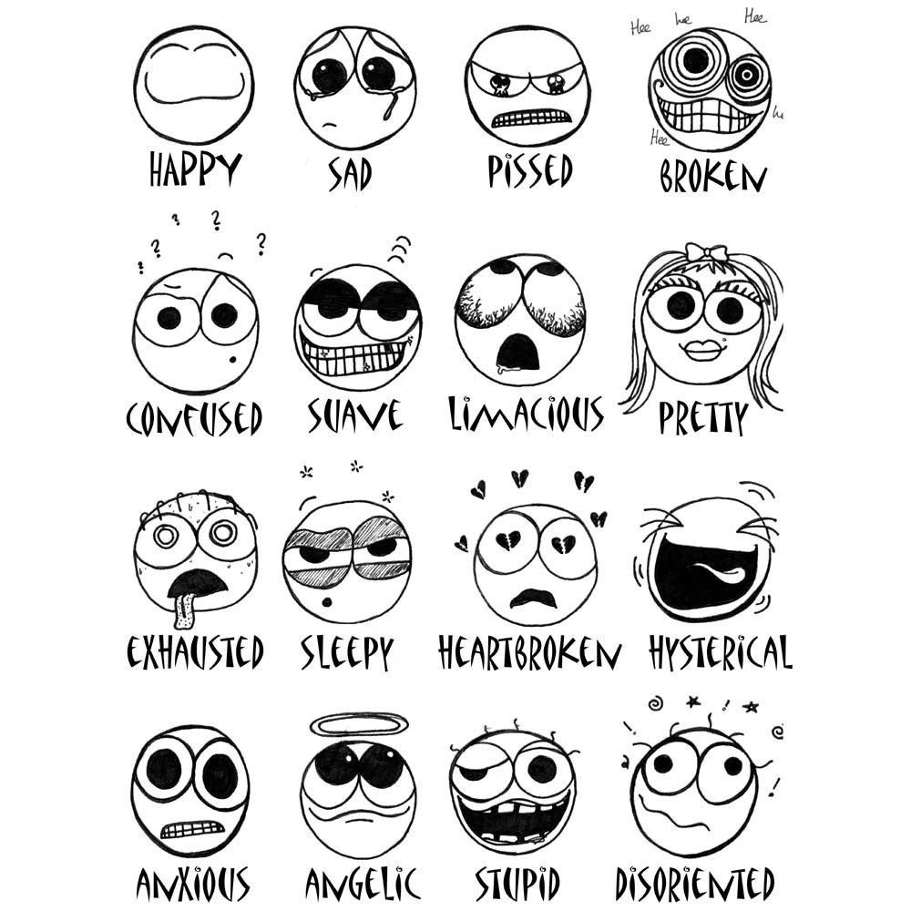 1000x1000 Feelings Coloring Pages