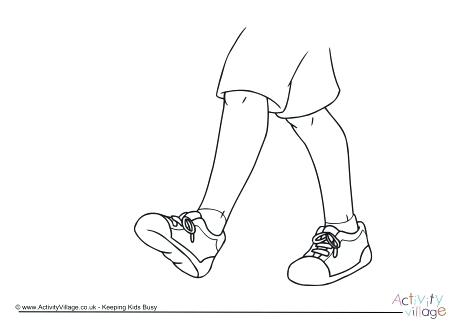 460x325 Feet Coloring Pages Feet Colouring Page Walking Feet Coloring
