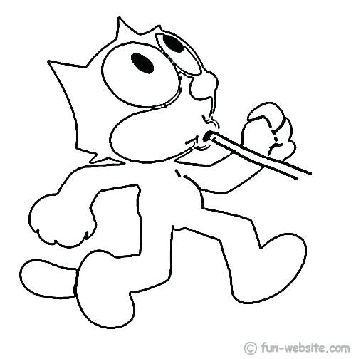 500x504 Felix The Cat Coloring Pages S Felix The Cat Colouring Pages