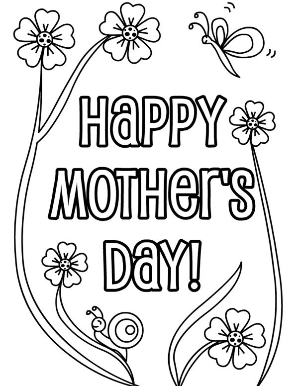 599x776 Happy Mothers Day Coloring Pages Free