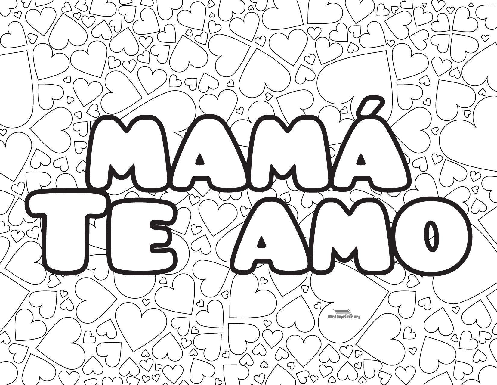 1652x1279 Feliz Dia Mami Te Amo Coloring Sheet
