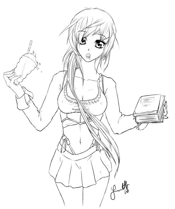 600x717 Anime Coloring Pages Cute Anime Girl Lineart Colouring Pages 1.jpg