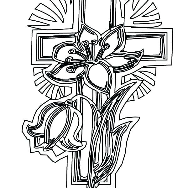 600x600 Cross Coloring Sheets Free Printable Cross Coloring Pages Cross