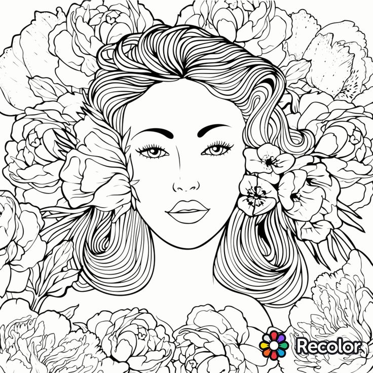 736x736 Female Coloring Pages 477 Best Coloring Pages To Print Woman