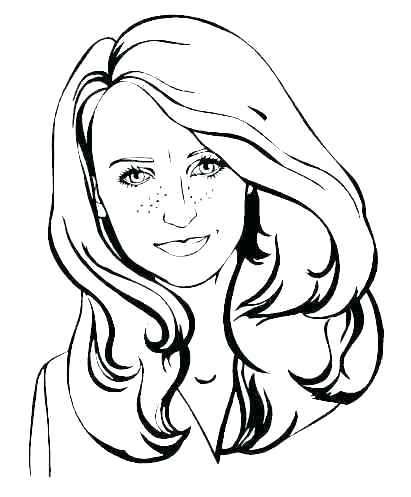411x497 Realistic Girl Coloring Pages