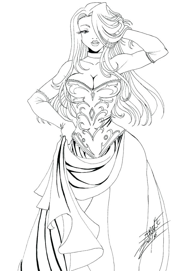 736x1036 Female Coloring Pages