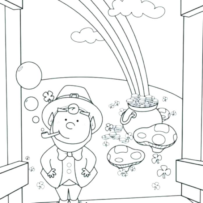 697x697 Cute Girl Leprechaun Coloring Pages To Print 2 Little St Page